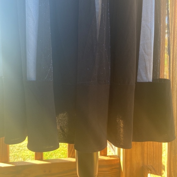 R&M Richards NWT ALine Dress Teal & black stripes size 10 - Picture 4 of 8